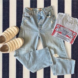 Levi's Light Blue Straight Leg Jeans
